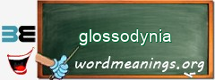 WordMeaning blackboard for glossodynia